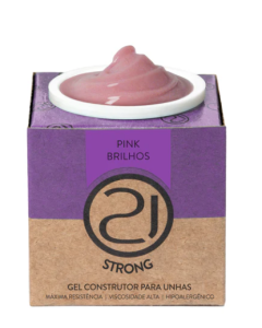 N21 - Ecoline Strong Gel - Pink Brilhos 34g